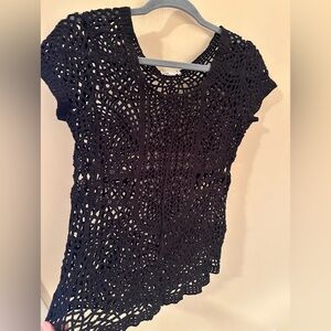 Cato crochet top  black Y2K vibes  size small